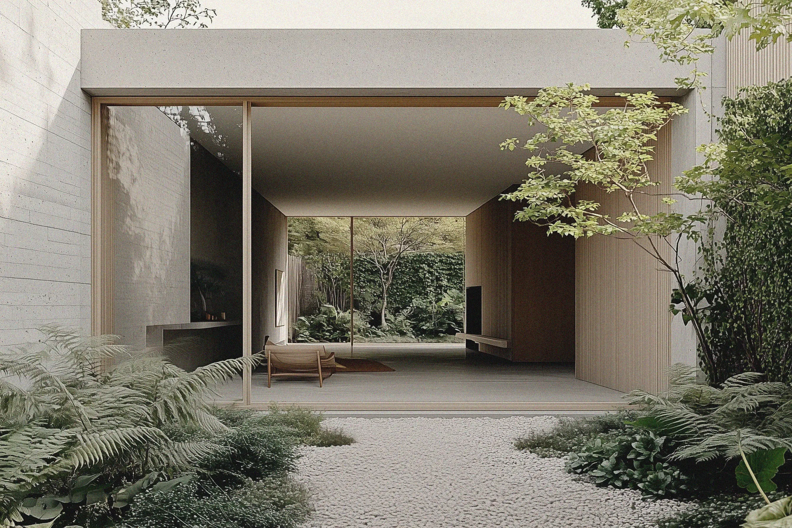 Residential landscape project showcasing urban botany approach